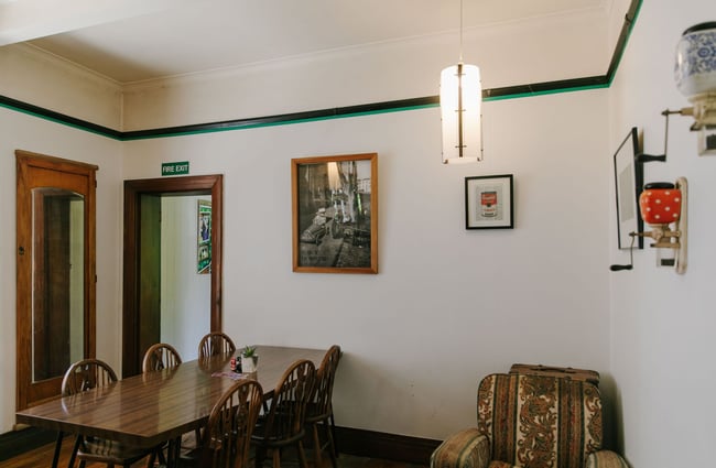 Seating area with comfy armchair at Arthur St Kitchen, South Canterbury.