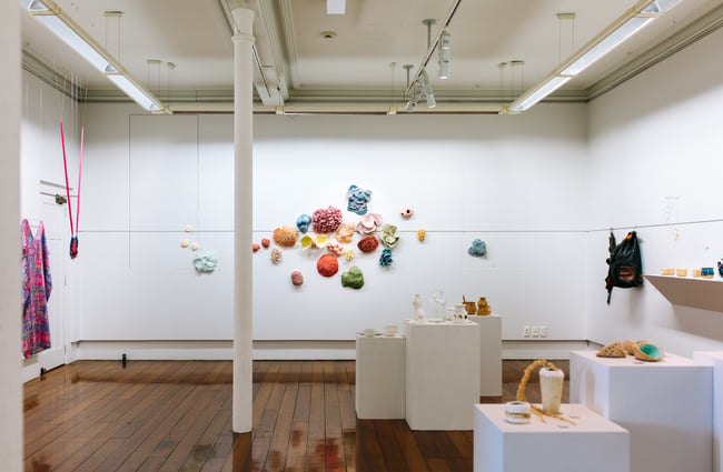 The gallery space at ArtsPost Gallery and Shop Hamilton.