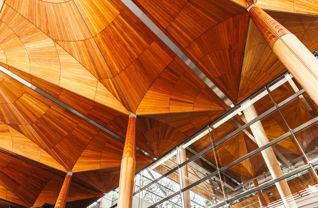 The ceiling of the gallery.