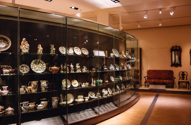 Antique items on display.