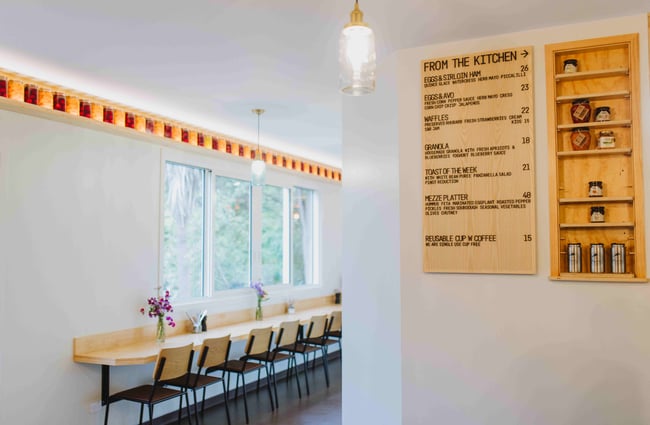 Menu and seating are at Augustines of Portobello.