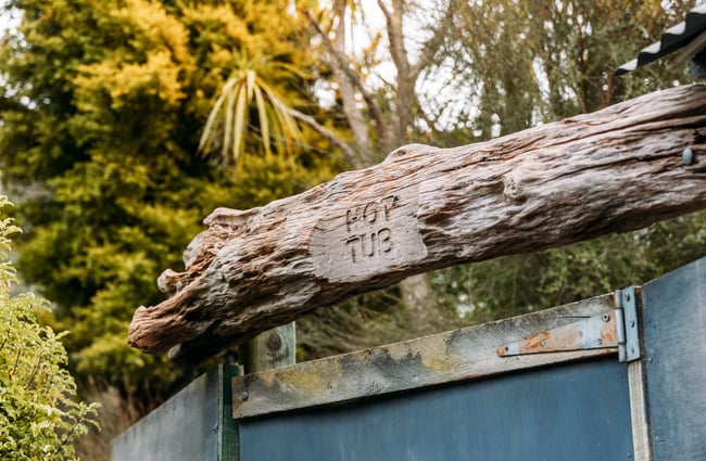 A 'Hot Tub' sign at Awastone in Rangitikei.