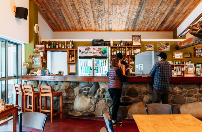 The inside of the pub at Awastone in Rangitikei.