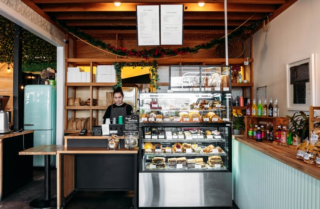 Front counter and cabinet at BABCO.