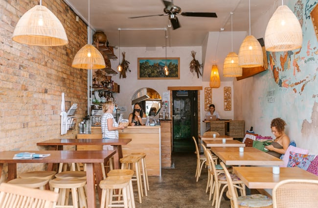 Interior view of Bandung Café, Auckland.