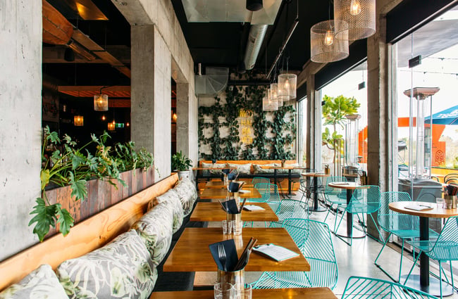 The interior of the Banh Mi restaurant.