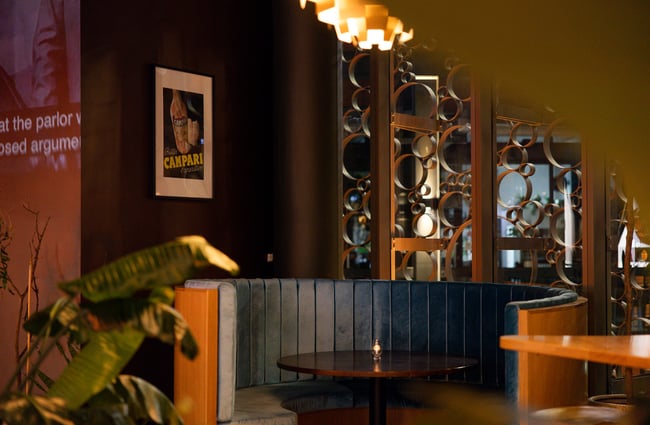 Booth seating at Bar Franco.
