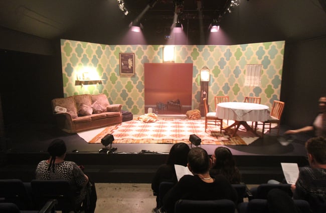 The stage.
