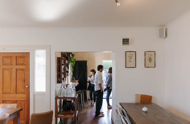 Interior view of Beach House Cafe.