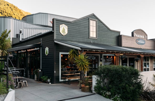 The black exterior of Bespoke Kitchen Queenstown.