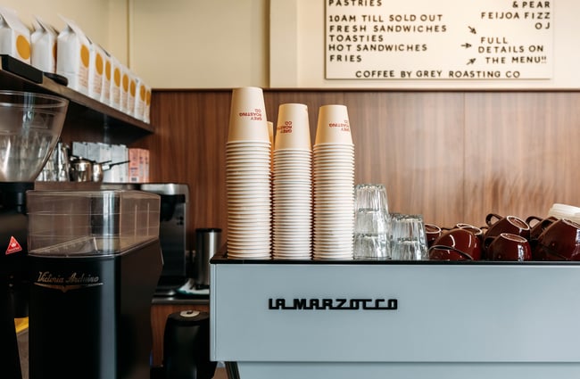 Coffee machine at Big Lizard.