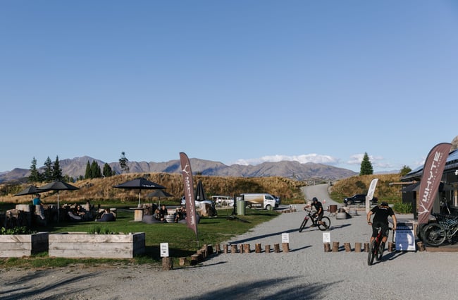 Outdoor area at Bike Glendhu.