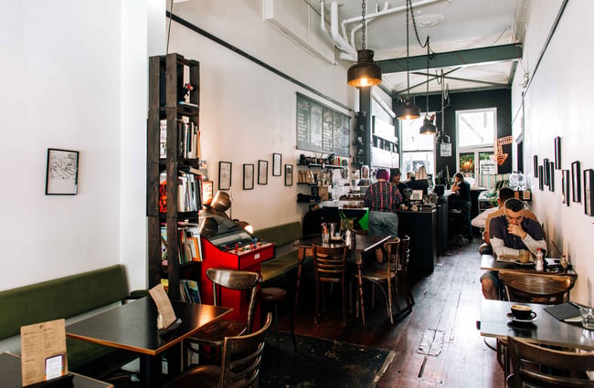 Interior view of Black Coffee.