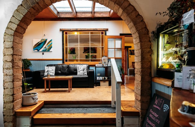 The seating area inside Black Forest Cafe Naseby Central Otago.