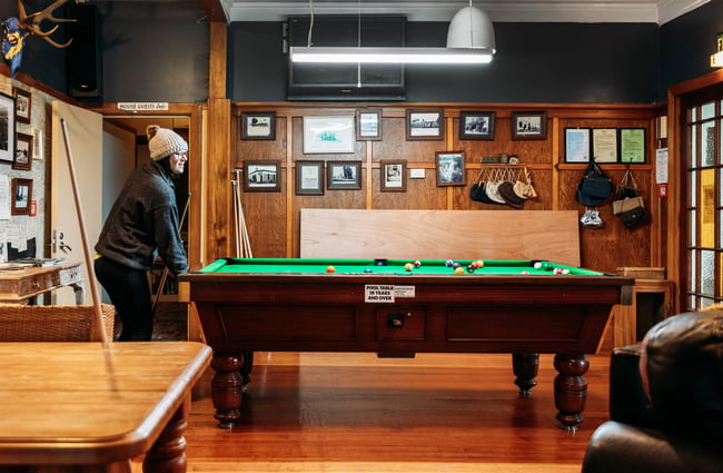 A man playing pool.