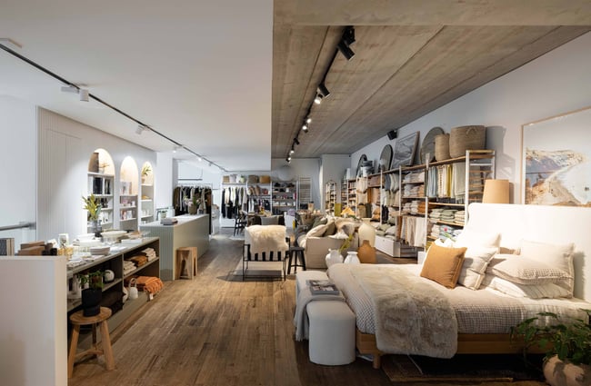 The inside of the Bloc store in Auckland.