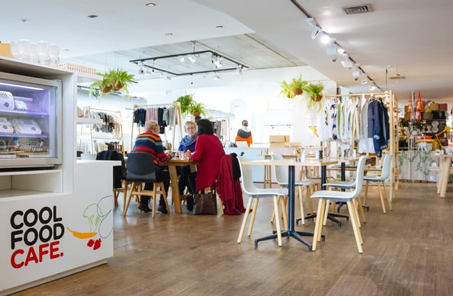The cafe space.