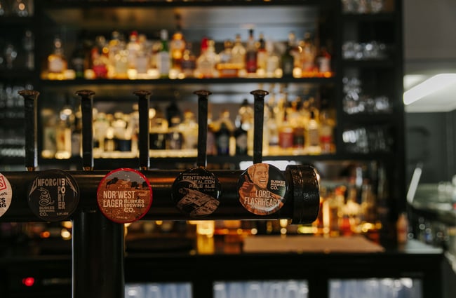Beer taps at Blue Lake Eatery and Bar, Tekapo.