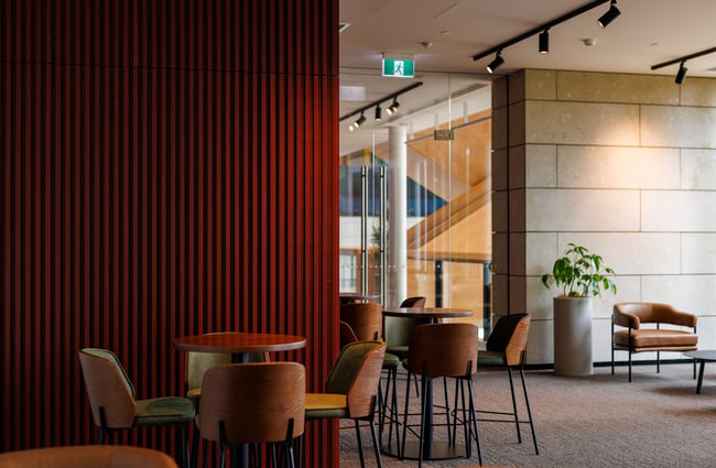 Quiet seating area in foyer at BNZ Theatre in Hamilton