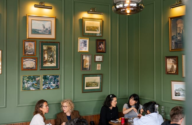 Dining room full of customers at Bodega.