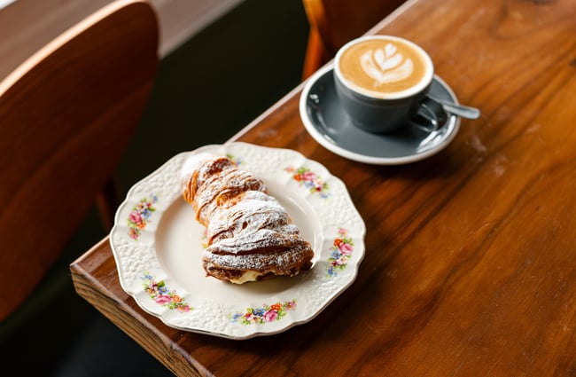 Pastry and a coffee at Bodega.