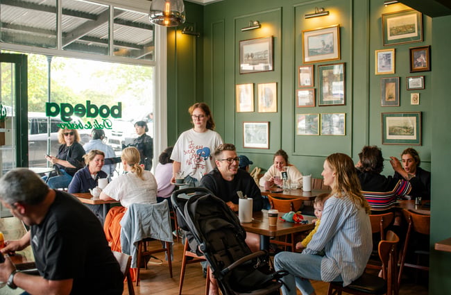 Dining space at Bodega.