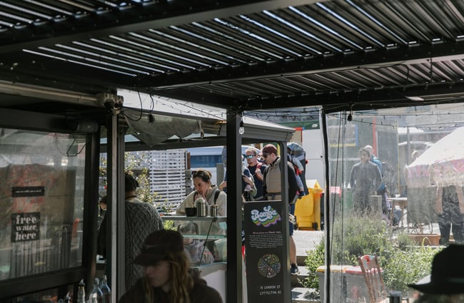 People dining at Bomba Lyttelton.