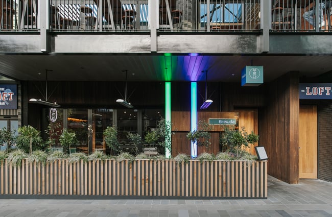 The entrance to Brewda Christchurch.
