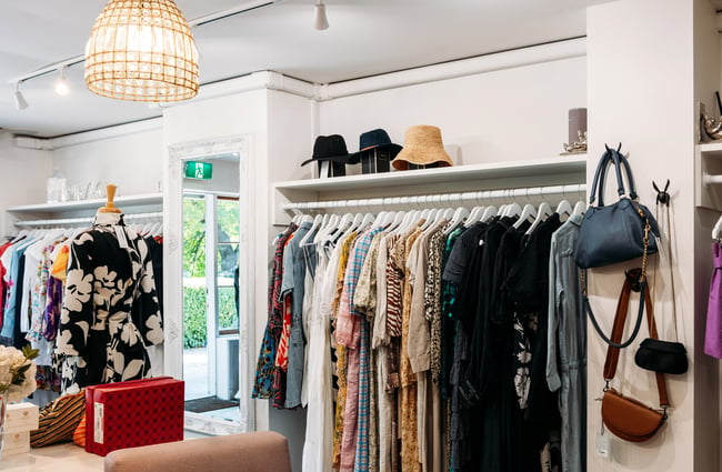 The inside of Bunnies clothing store Arrowtown.