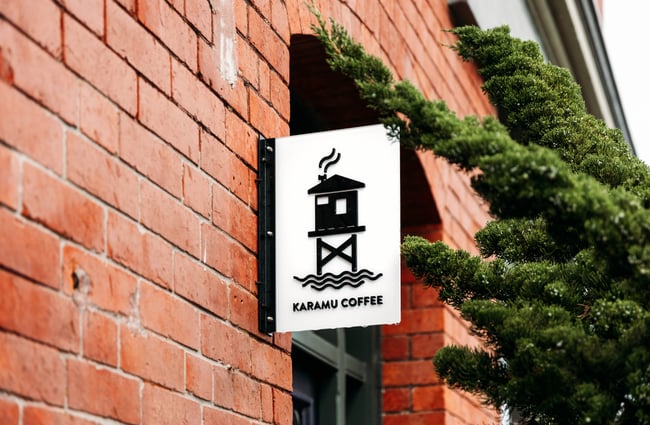 Karamu Coffee sign at Caffiend.
