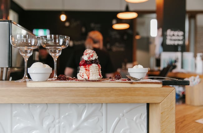 Desserts on a chopping board at Carnegie's Restaurant and Bar, Fairlie.