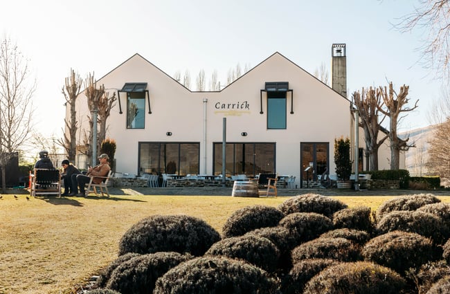 The vast exterior of Carrick Winery Bannockburn Central Otago.