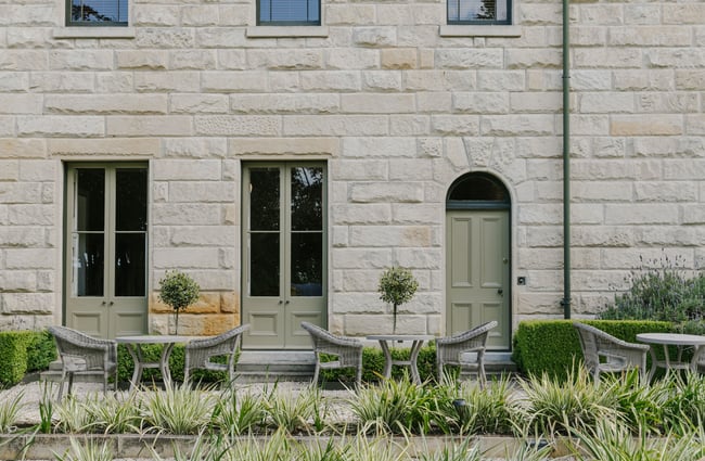 The outdoor seating area.