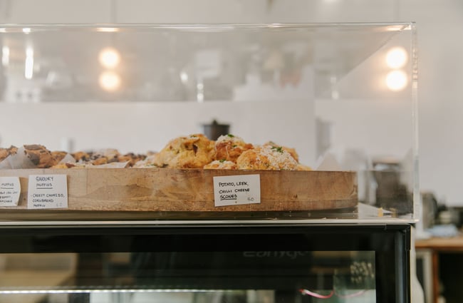 Cabinet filled fresh savouries.