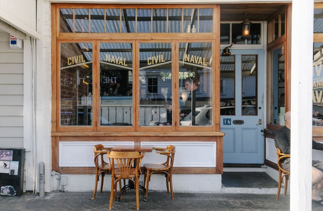 The building exterior of Civil and Naval in Lyttelton