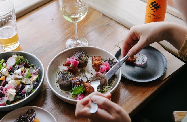Close up of a meal at Civil and Naval in Lyttelton.