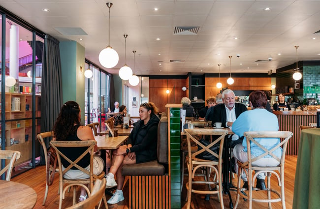 Diners at Commons Eatery.