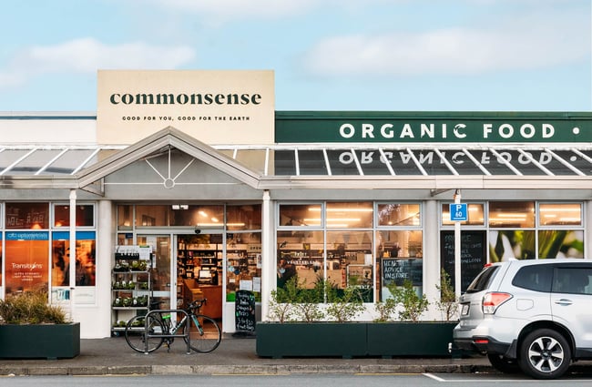 Exterior of Commonsense Organics Building in Kilbernie Wellington