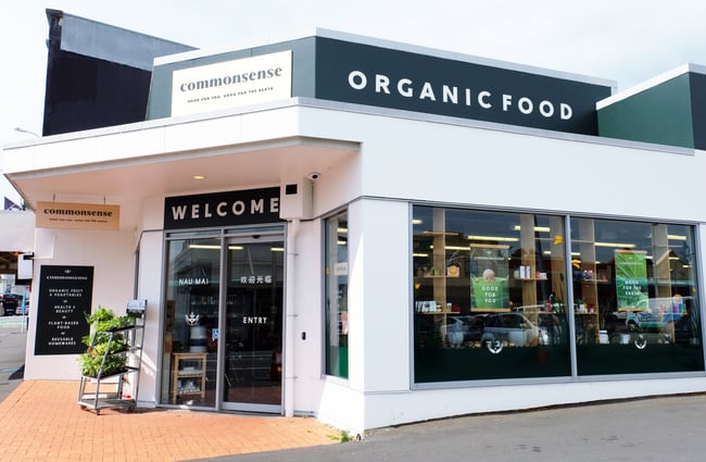 Exterior view of Commonsense Organics.
