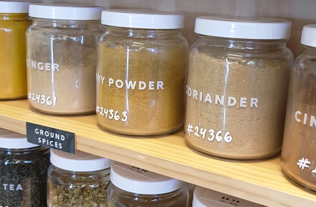Refill jars at Commonsense Organics
