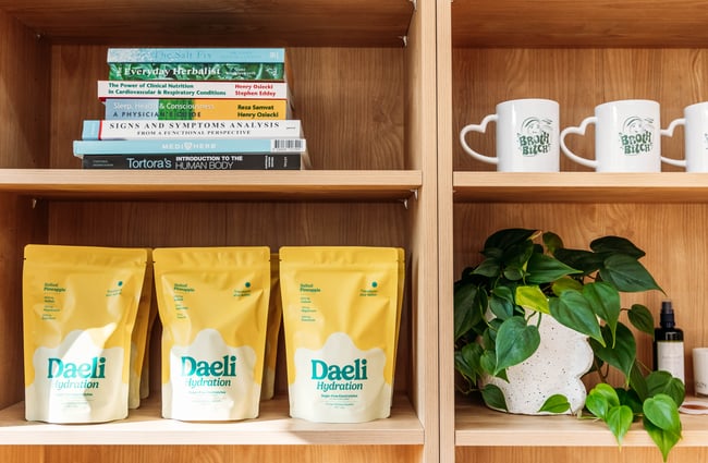 Products on shelf at Cothu.