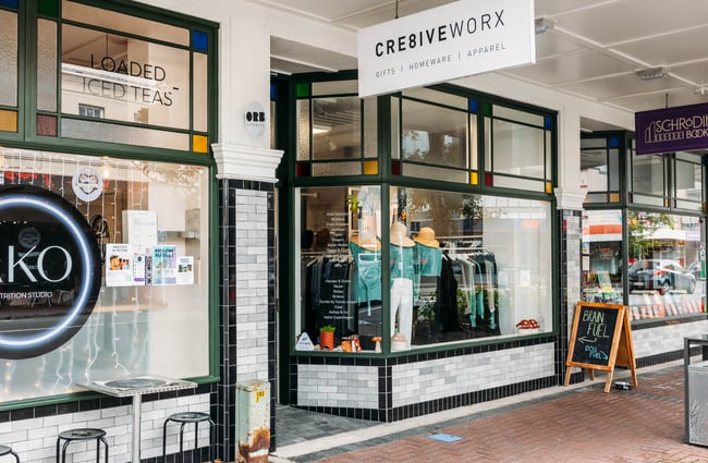 Exterior shop view of Cre8iveworx.