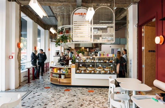 Interior of Cream Eatery in Hamilton.