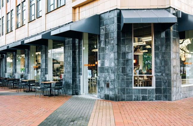 Exterior of Cream Eatery in Hamilton.
