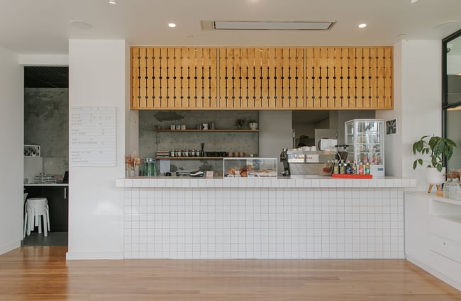 The cafe counter at Dainty Christchurch.