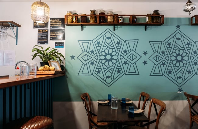 Interior decor reflecting Syrian culture at Damascus.