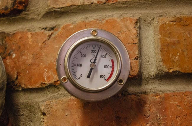 Pizza oven thermometer.