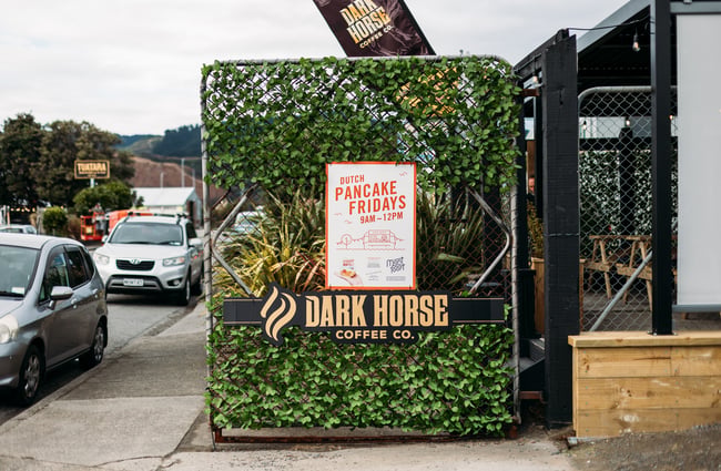 'Pancake Fridays' sign on a door.