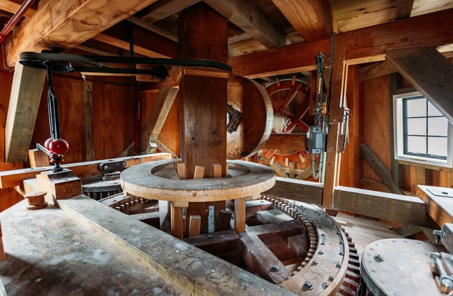 Inside the working room of the mill at De Molen.