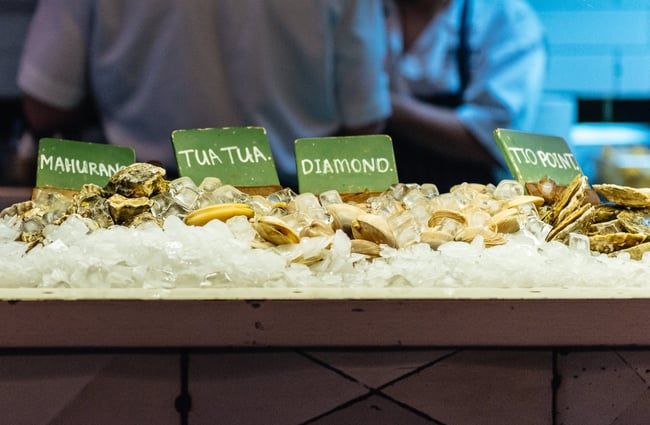 Oyster bar on ice.